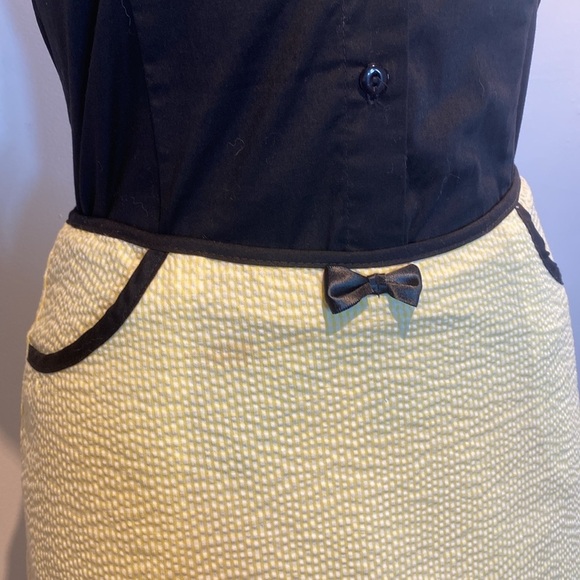 Rock Steady 2pc skirt & halter top set yellow and black dagger design size small - Picture 8 of 15